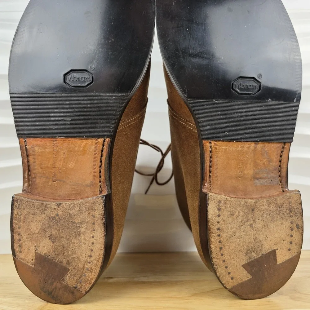 Crockett & Jones Chertsey Chukka Boots Mens Size EU 7.5 E US 8.5 Brown Suede